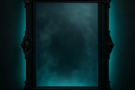 Haunted Mirror with Fog Effect illustration