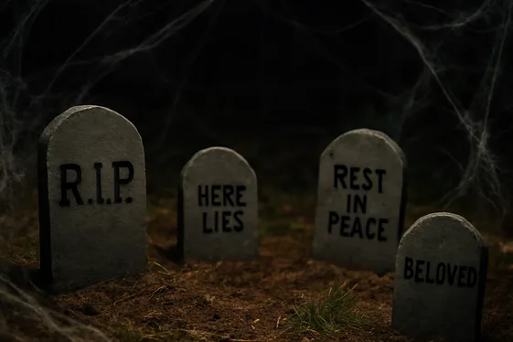 DIY Tombstones for a Mini Graveyard Scene illustration
