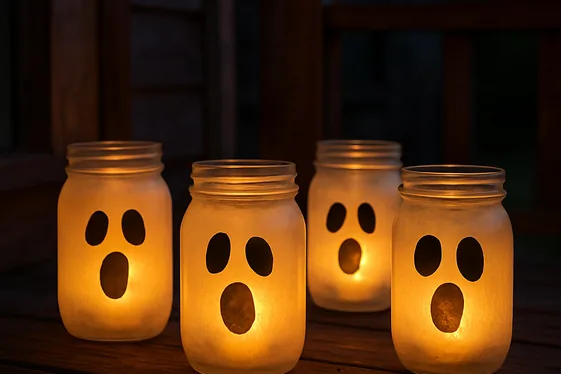 DIY Ghostly Lanterns Using Mason Jars illustration
