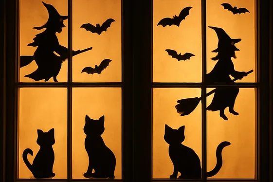 Creative Window Silhouettes for a Haunted Vibe illustration