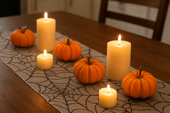 Spiderweb Tablecloths and Runner Ideas illustration