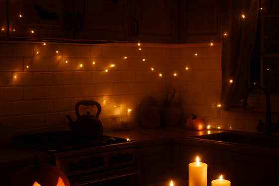 Moody Lighting with Candles and Fairy Lights illustration