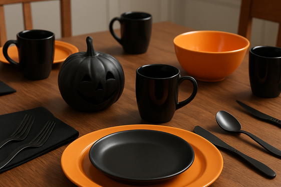 Black and Orange Kitchenware: Simple Swaps for Halloween illustration
