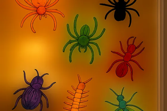 Creepy Crawly Window Clings for Quick Decor illustration
