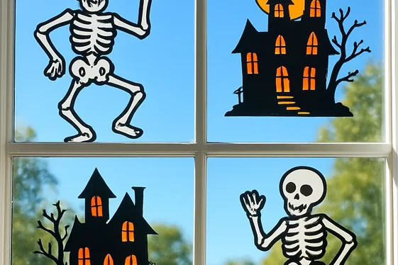 Halloween Window Decals You Can Swap Year After Year illustration