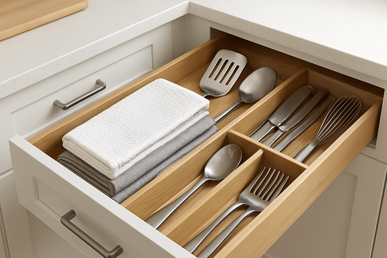 Incorporate Under-Cabinet Drawers for Extra Storage illustration