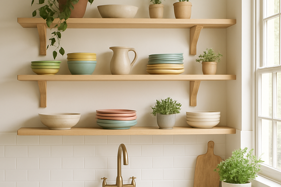 Install Open Shelving for an Airy Feeling illustration