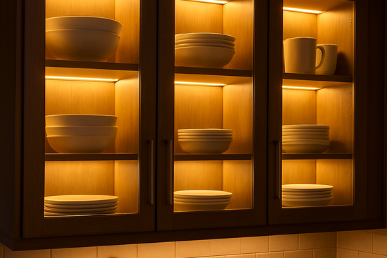 Use Integrated Lighting Inside Cabinets illustration