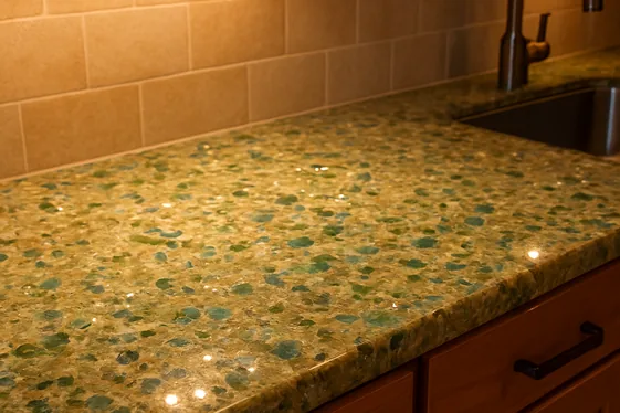 Recycled Glass Surfaces for Eco-Friendly Style illustration