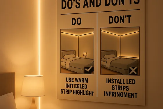 Do’s and Don’ts of LED Accent Lighting in Bedrooms illustration