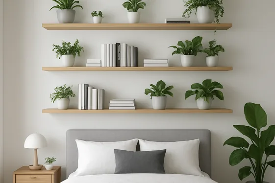 Floating Shelves as a Functional Accent Wall illustration