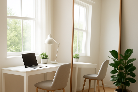 Place Mirrors Strategically to Expand Space illustration