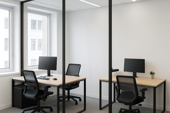 Use Clear Glass or Acrylic Partitions illustration