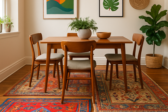 Use Colorful Rugs to Define Your Space illustration