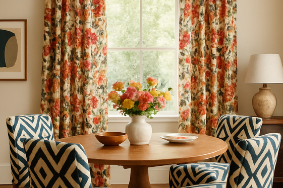 Mix Patterns with Curtains and Upholstery illustration