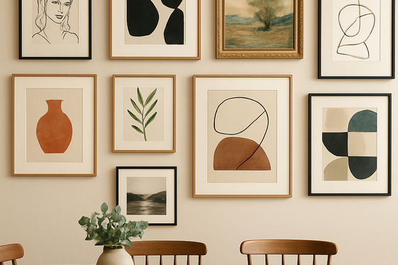 Create a Gallery Wall with Varied Frames illustration
