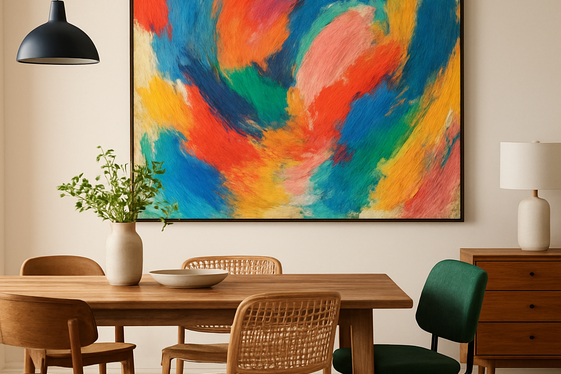 Use Bold Art as a Statement Backdrop illustration