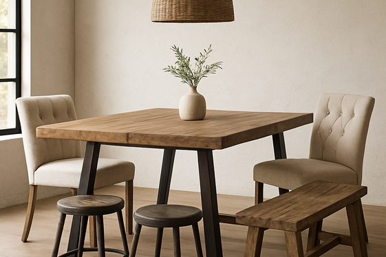 Layer Different Seating Styles Around One Table illustration