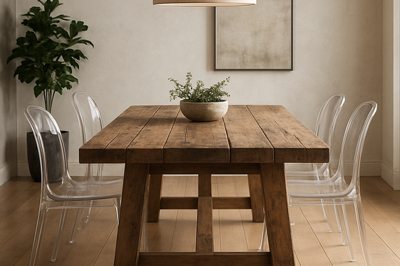Combine Rustic Wood with Modern Finishes illustration