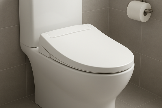 Upgrade to a modern toilet with water-saving features illustration