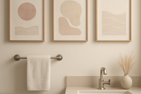 Integrate subtle artwork or prints illustration