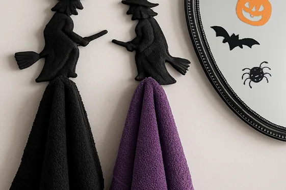 Add Witch or Ghost Bathroom Hooks illustration