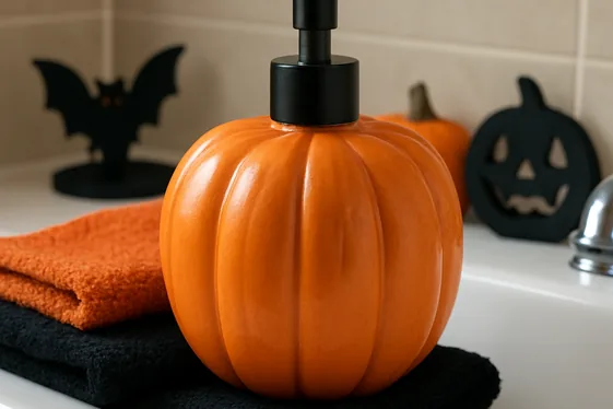 Use Pumpkin-Shaped Soap Dispensers illustration