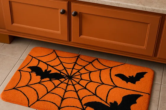 Display Halloween-Themed Bathroom Rugs illustration