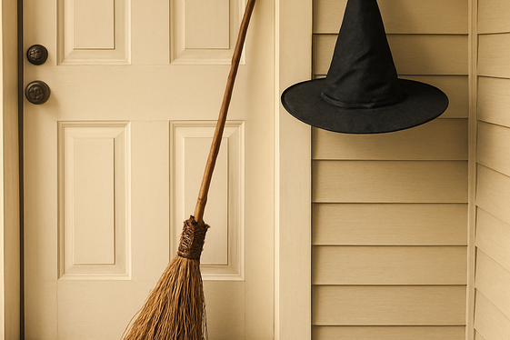 Integrate a Witch’s Broom or Hat Decor illustration