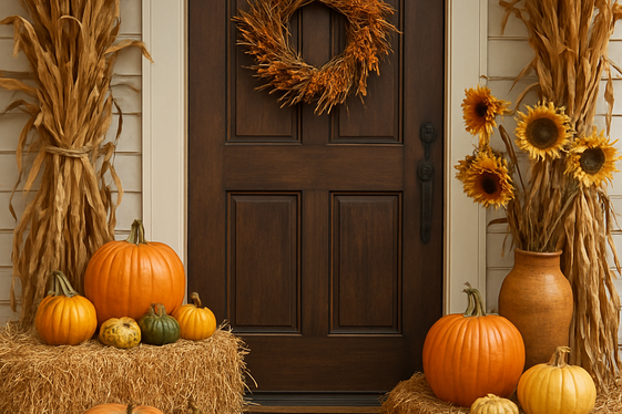 Decorate with Autumn Harvest Elements illustration