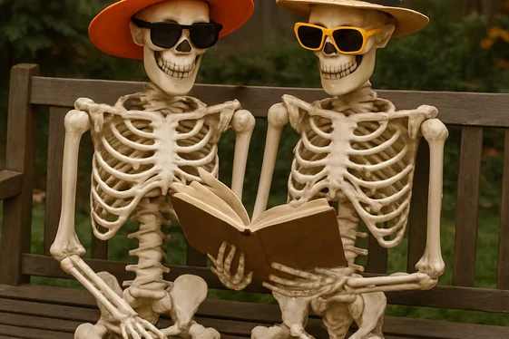 Skeletons Posed in Everyday Situations illustration