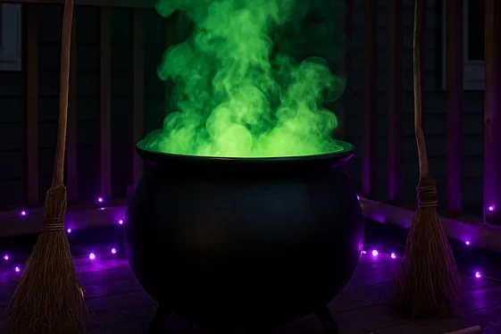Witch’s Cauldron with Smoke Effects illustration