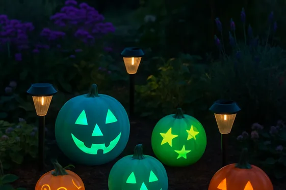 Glow-in-the-Dark Halloween Plants illustration