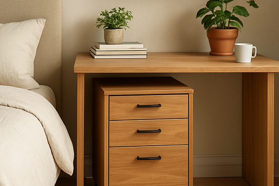Include a Small Filing Cabinet for Organization illustration
