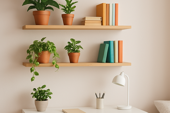 Incorporate Floating Shelves for Extra Storage illustration