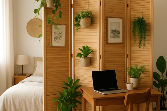 Use a Room Divider to Separate Work and Rest Areas illustration