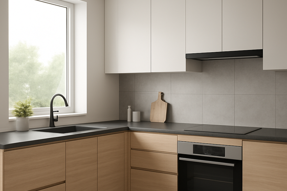 Optimize with the Classic L-Shaped Kitchen illustration