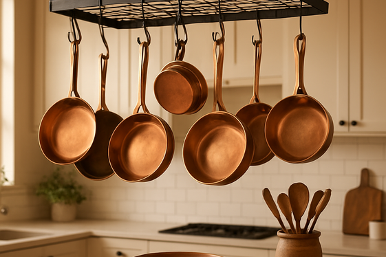 Maximize Vertical Space with Hanging Pot Racks illustration