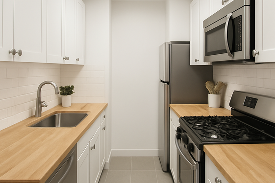Efficient Traffic Flow in a Galley Kitchen illustration