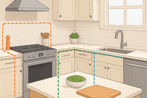 Create Zones in a Zone-Based Kitchen Design illustration