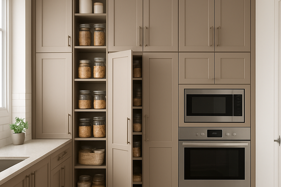 Utilize Vertical Space with Tall Cabinets illustration
