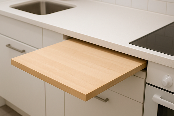 Design with Pull-Out Cutting Boards and Workspace Extensions illustration
