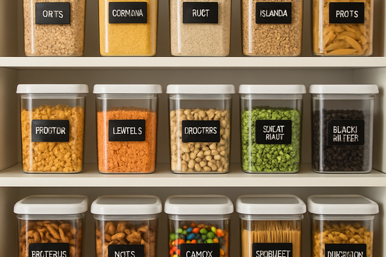 Use Transparent Containers for Pantry Organization illustration