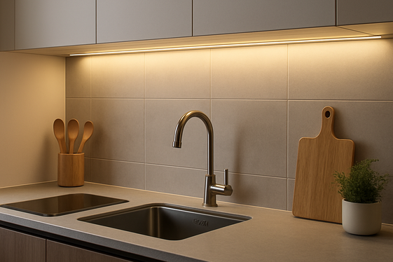 Add Under-Cabinet Lighting to Enhance Visibility and Style illustration