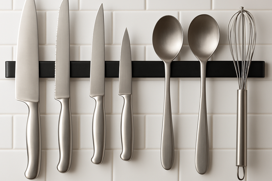 Install Magnetic Strips for Knives and Tools illustration