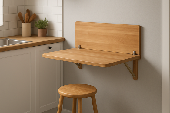 Create a Fold-Down Breakfast Bar or Counter Extension illustration