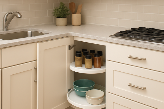 Maximize Corner Spaces with Lazy Susans and Pull-Outs illustration
