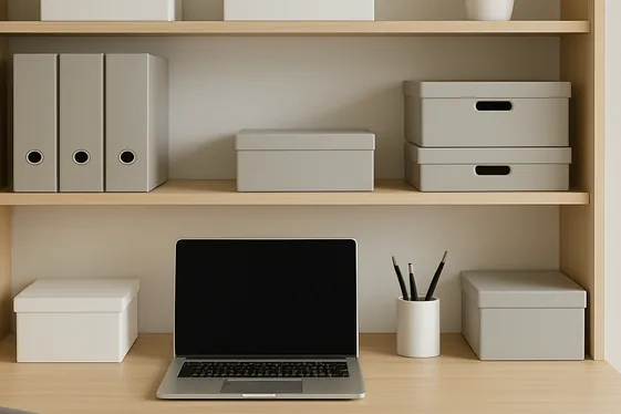 Organize with Stylish Storage Solutions illustration