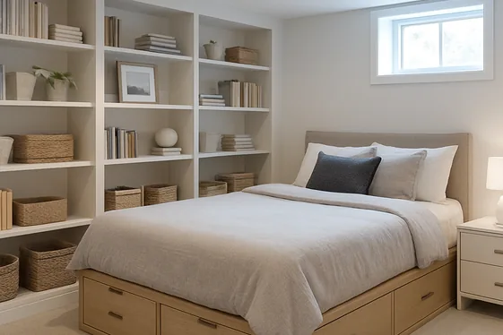 Use Built-In Storage to Save Floor Space illustration