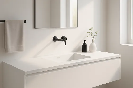 Sleek Minimalist Bathrooms: Clean Lines and Calm illustration
